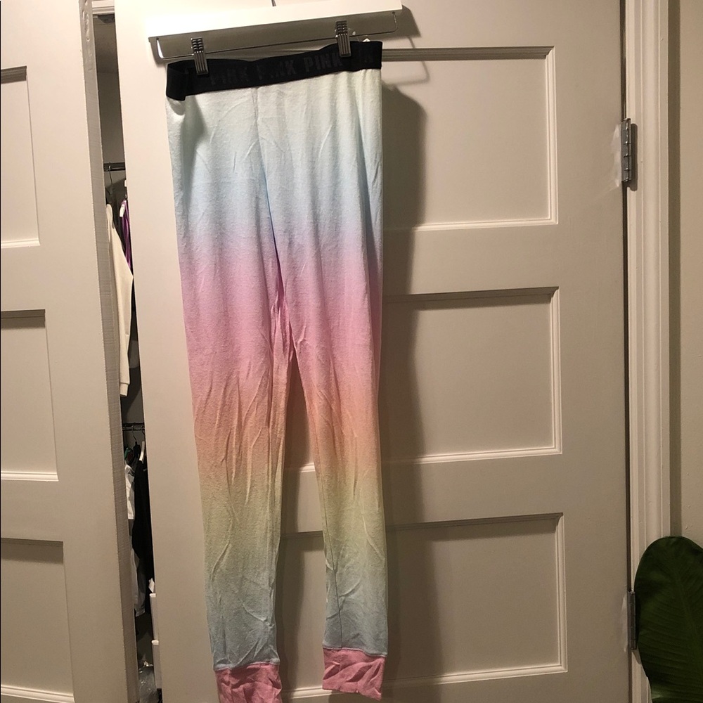 PINK Victoria's Secret Pastel Ombre Leggings - Blue Pink Yellow